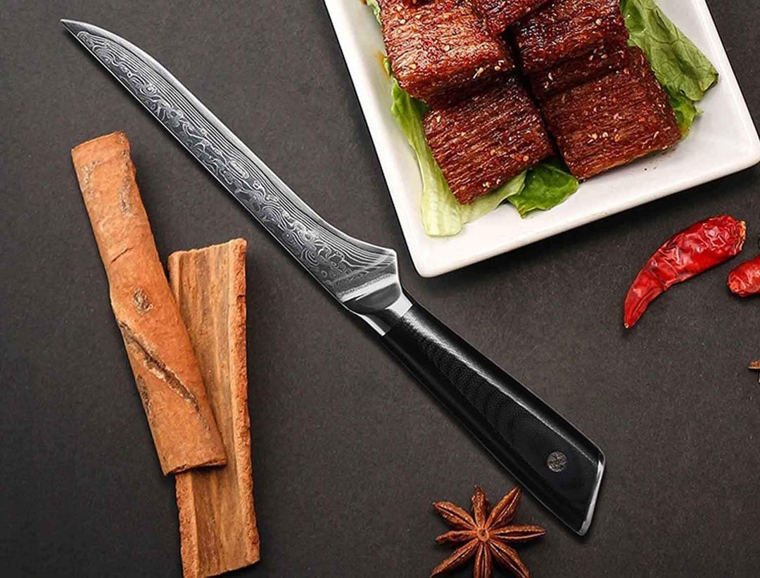 Ausbeinmesser aus Damaststahl Boning Knife top ausbalanciert Stylisch