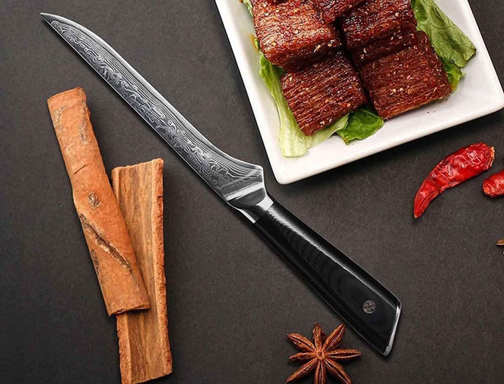 Ausbeinmesser aus Damaststahl Boning Knife top ausbalanciert Stylisch