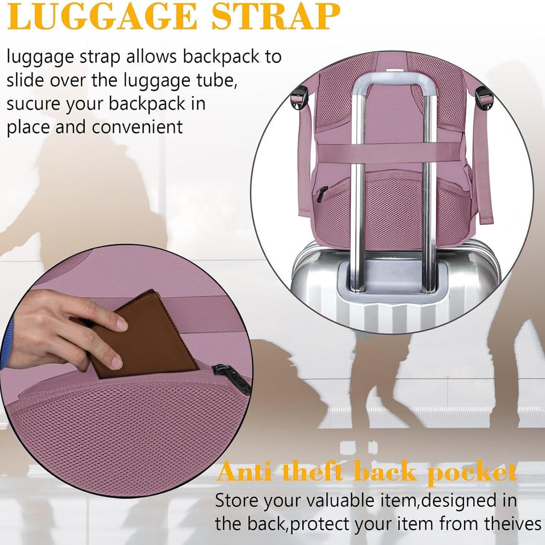 MATEIN Business Laptop Rucksack 15,6 Zoll Reise Laptoptasche mit USB Ladeanschluss Wasserabweisend D