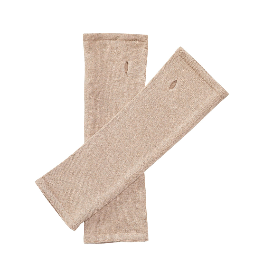 Enter the Complex® Armstulpen, Pulswärmer mit Daumenloch, Merino Wolle, Damen und Herren, Beige