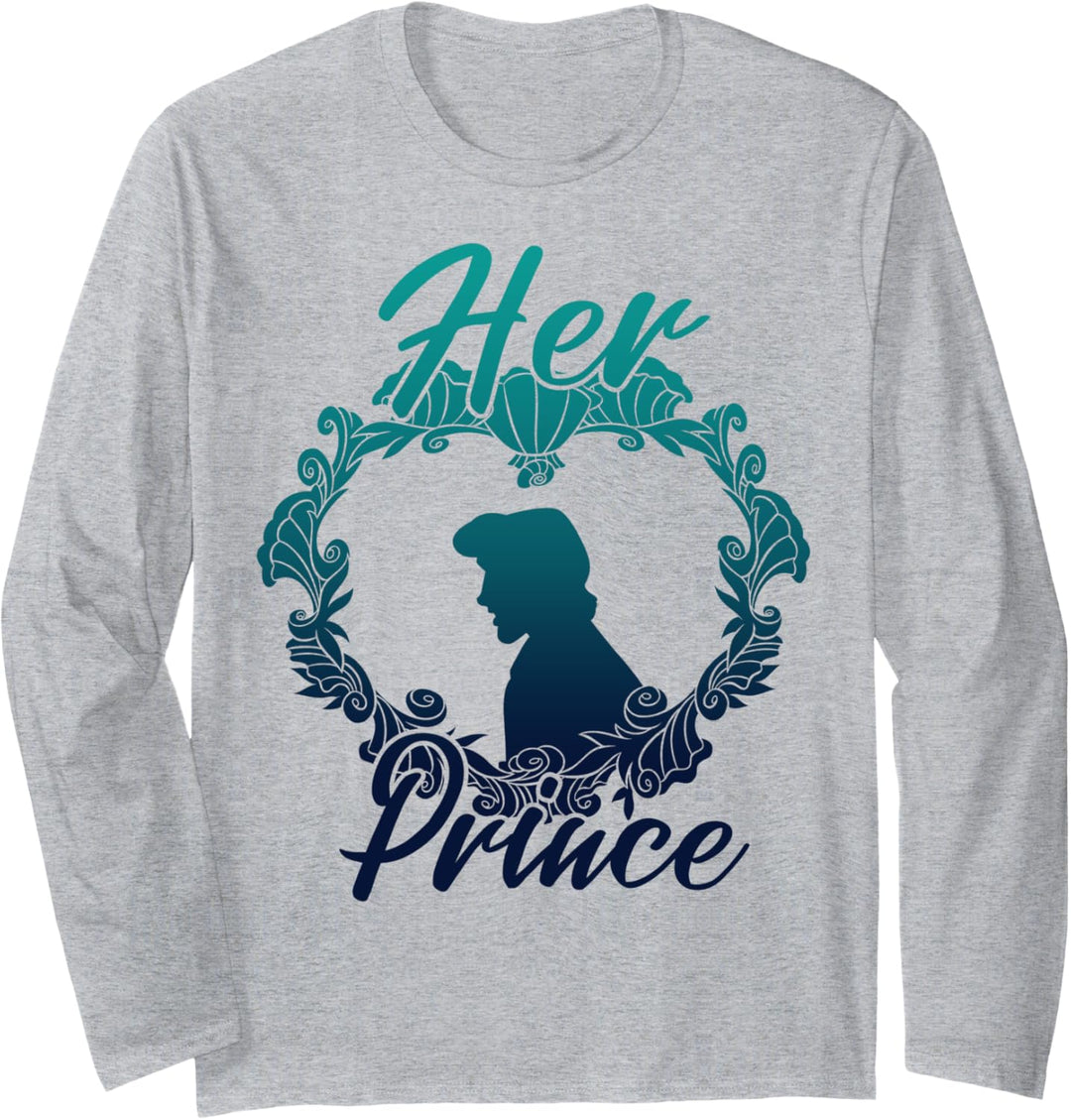 Disney The Little Mermaid Eric Her Prince Silhouette Langarmshirt