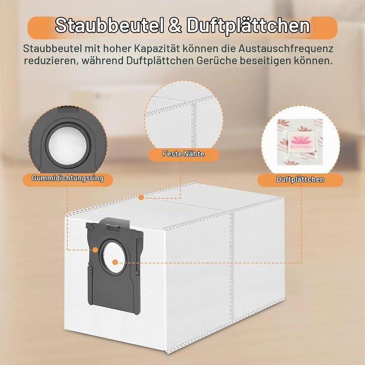 28 Stück Zubehör für Dreame Aqua10 Ultra Roller Complete Saugroboter | 2 Hauptbürsten, 2 Rollen Wisc
