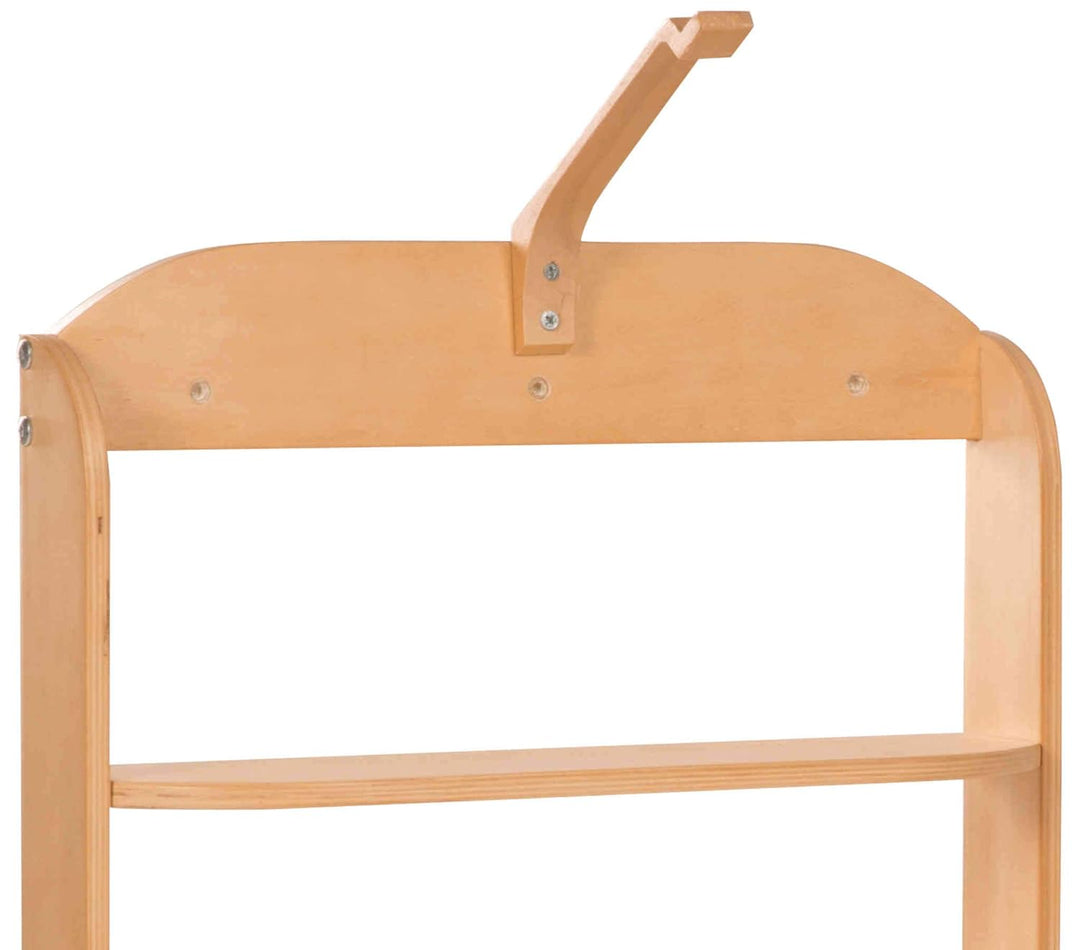 roba Wandwickeltisch natur - Klappbares Wickelregal aus gebogenem Holz gebogen + Wickelunterlage Wal