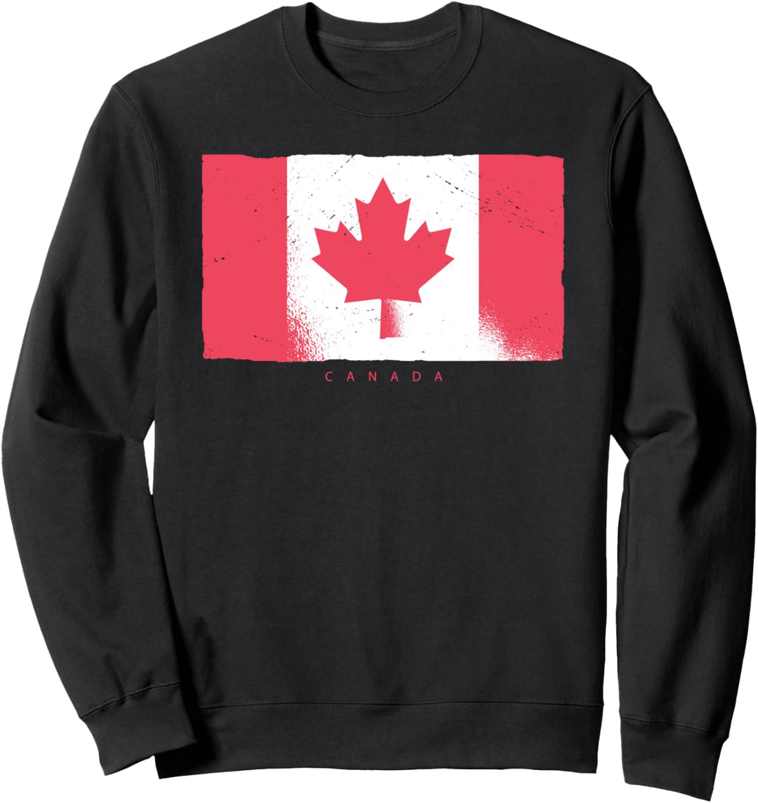 Flag of Canada Grunge Distressed Design Sweatshirt