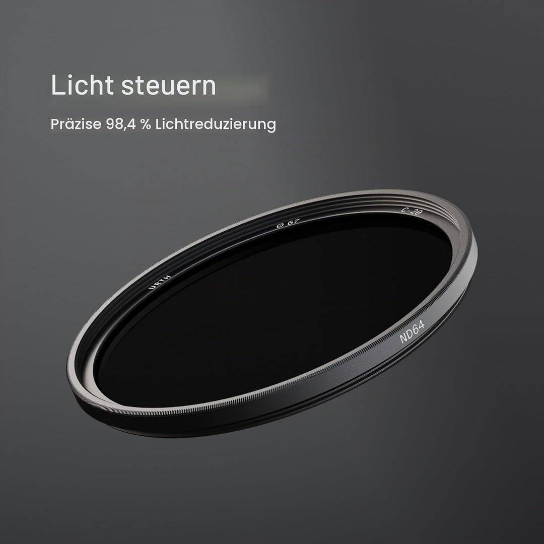 Urth 77 mm Graufilter ND64 (6 Stop) ND Filter (Plus+) 77mm, 77mm