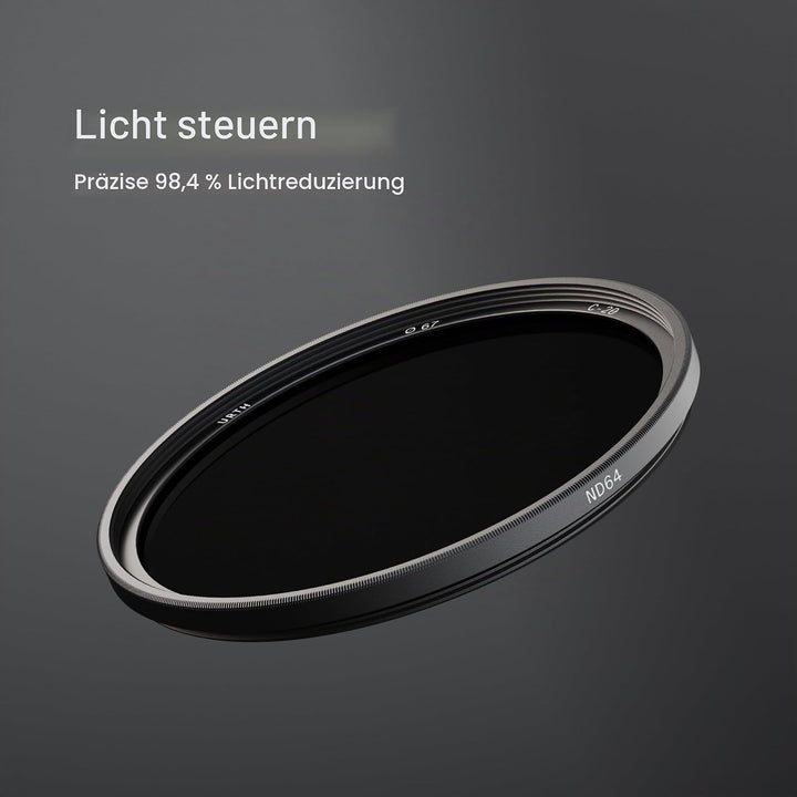 Urth 77 mm Graufilter ND64 (6 Stop) ND Filter (Plus+) 77mm, 77mm