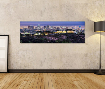 islandburner Bild Bilder auf Leinwand Griffith Obervatory und im Stadtzentrum Skyline Los Angeles Wa