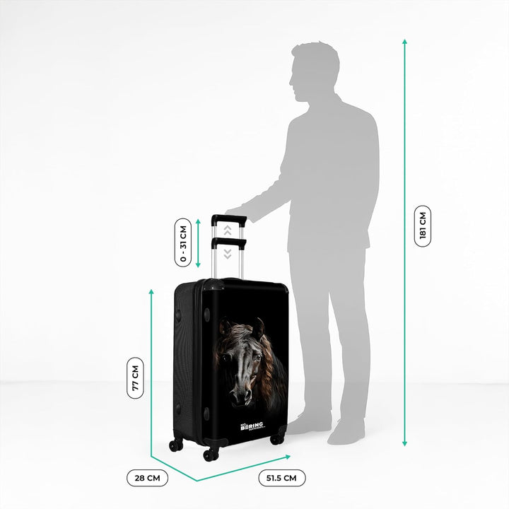 Koffer XL Gross 77x51.5x28 cm Reisekoffer mit Rollen Leicht Trolley grosser Hartschalenkoffer Rollko