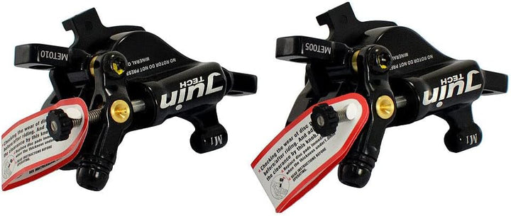 Juin Tech M1 Hydraulic MTB E-Bike Disc Brake Set 160mm with Rotor, Front and Rear, Black, JT1948