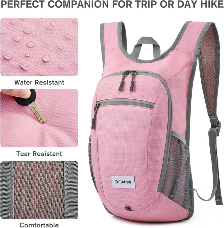 G4Free 10/15/20L Faltbarer Rucksack Klein, Wanderrucksack Leicht, Tagesrucksack Damen Herren für Wan