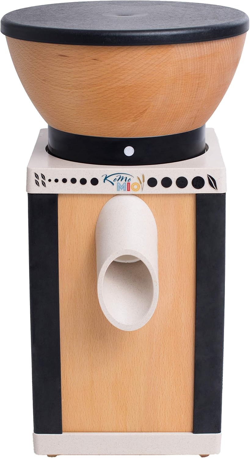 KoMoMio Schwarz | Made in Austria | Edelkorund und Keramik Mahlstein | + 2,5 kg Bio Roggen KoMoMio S