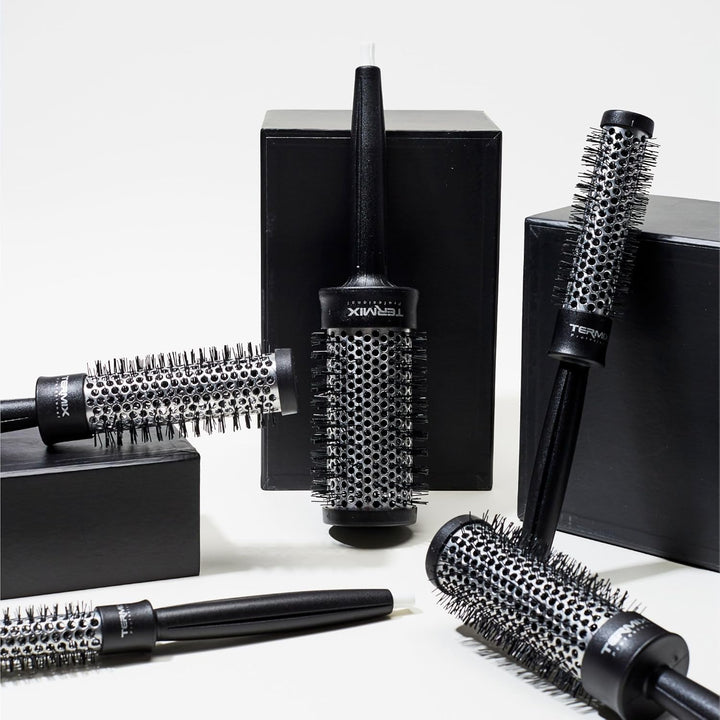 Termix professionelles Set. Thermische Rundhaarbürste mit Aluminiumrohr, die es ermöglicht, die Troc
