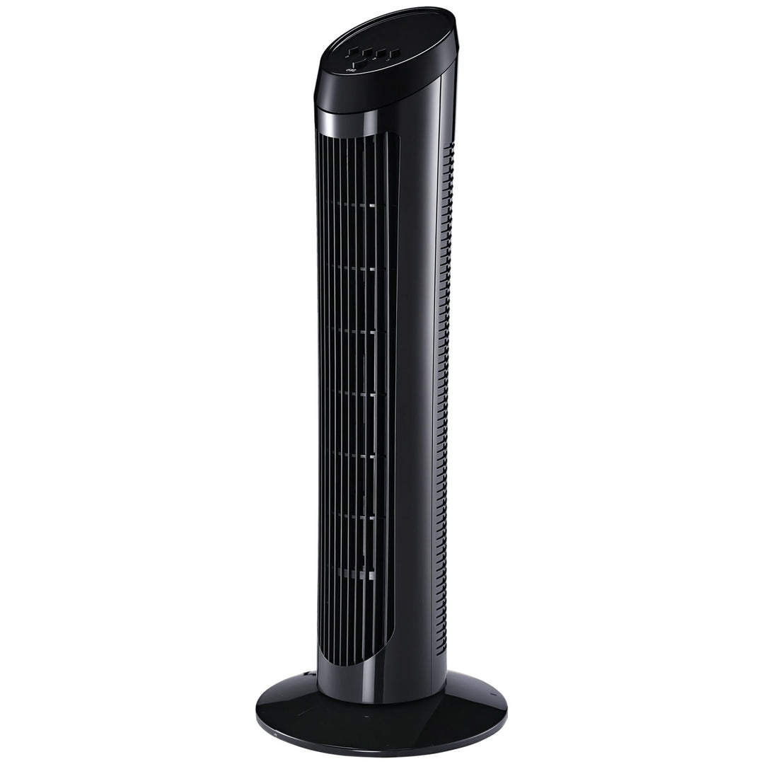 HOMCOM Standventilator 45 W Turmventilator Ventilator leise 3 Belüftungsstufen, 70° Oszillation, ABS
