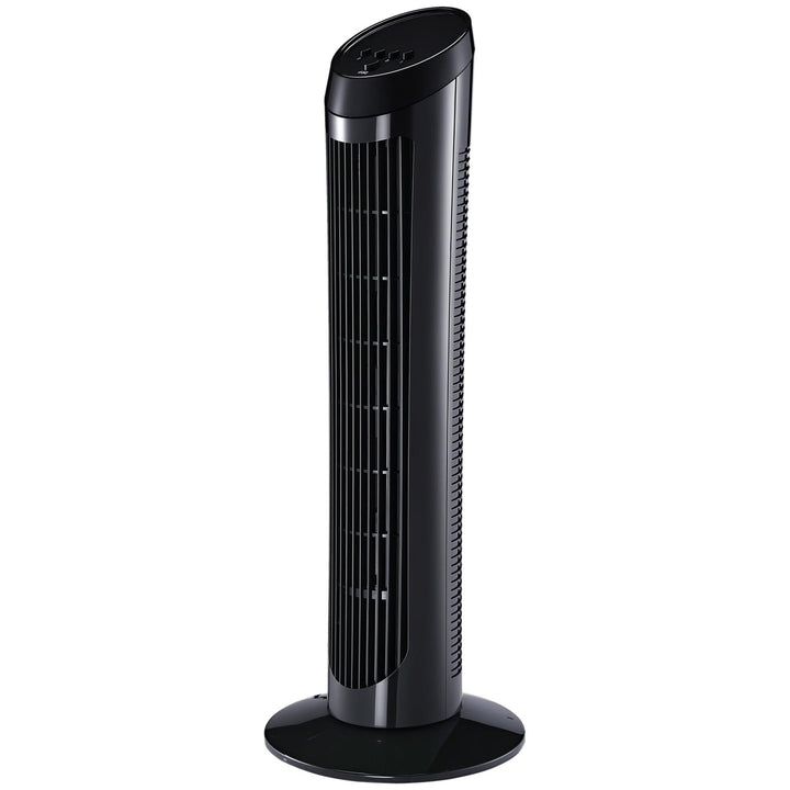 HOMCOM Standventilator 45 W Turmventilator Ventilator leise 3 Belüftungsstufen, 70° Oszillation, ABS