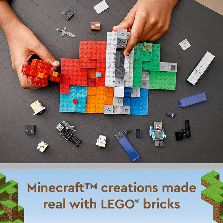 LEGO Minecraft The Ruined Portal 21172 Building Kit; Fun Minecraft Toy for Kids with Steve and a Wit