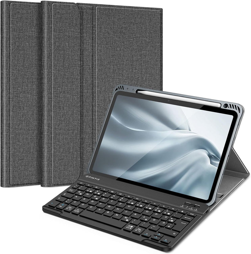 Fintie Tastatur Hülle für iPad Air 5 2022 / iPad Air 4 2020 10.9 Zoll, Schutzhülle mit TPU Rückschal