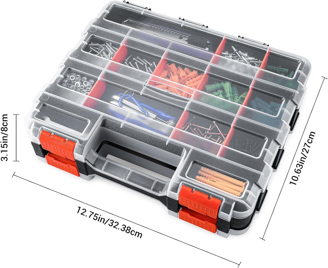 Sortierbox Sortimentskasten Sortierkasten Sortierboxen für kleinteile: DEKO Transparenter Doppelseit