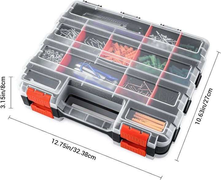 Sortierbox Sortimentskasten Sortierkasten Sortierboxen für kleinteile: DEKO Transparenter Doppelseit