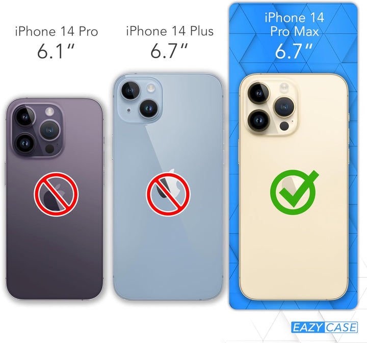 EAZY CASE Handykette kompatibel mit iPhone 14 Pro Max Handyhülle mit Umhängeband, Handykordel mit Sc