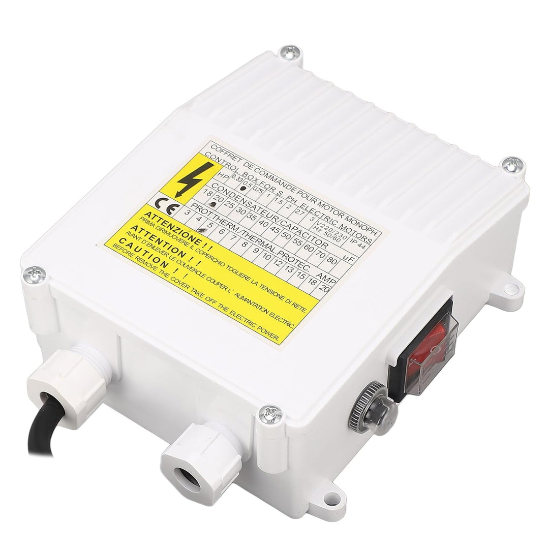 Pumpenschalter-Controller, 370 W 0,5 PS Brunnenpumpen-Steuerkasten ABS-Gehäuse Tauchpumpenzubehör fü