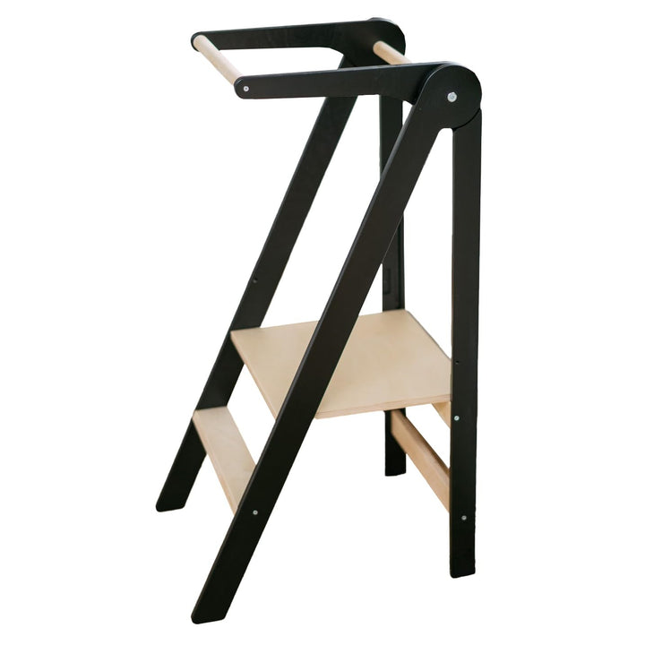 Leg&Go Montessori klappbarer Lernturm mit höhenverstellbarer Plattform - komplett montiert und sofor