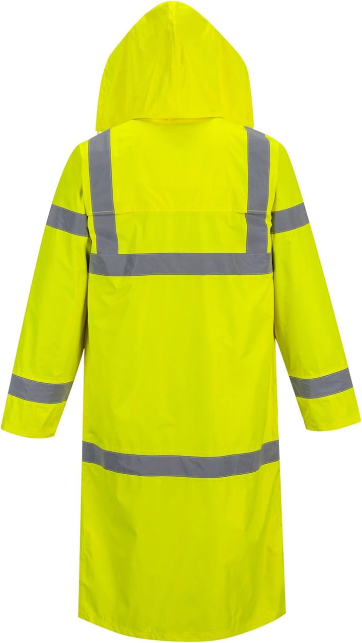 Portwest Warnschutzregenmantel Lang 122 cm, Grösse: L, Farbe: Gelb, H445YERL