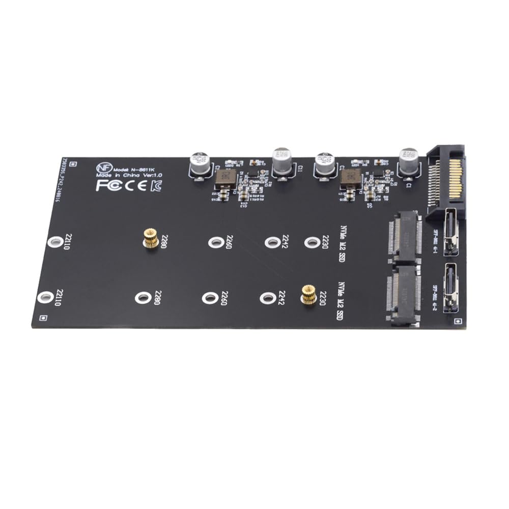Cablecc Dual SFF-8612 SFF-8611 Oculink zu M-Key NVME M.2 NGFF PCIe SSD 2280 22110mm Adapter für Main