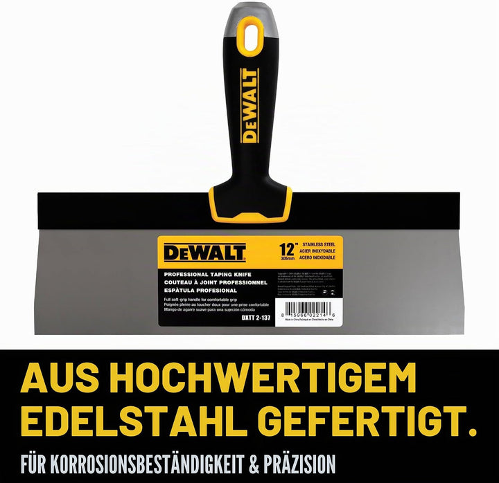 DEWALT DXTT-2-137 Taping Messer, Edelstahl, mit weichem Griff, 30,5 cm 12-Inch, 12-Inch