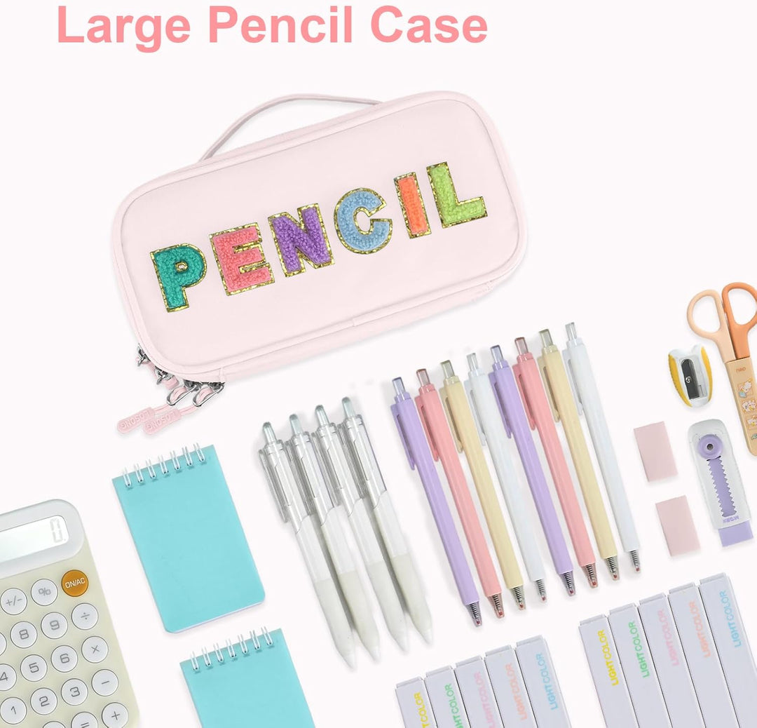 Federmäppchen Niedliches Federmäppchen für Mädchen, geräumige Federtasche mit Griff für Schule und B