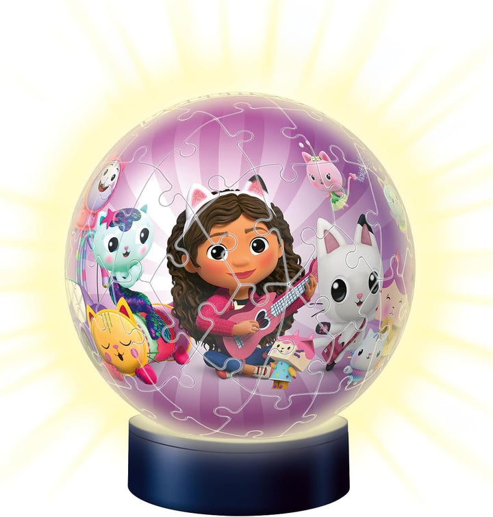 Ravensburger 3D Puzzle 11575 - Nachtlicht Puzzle-Ball Gabby's Dollhouse - für Gabby's Dollhouse Fans