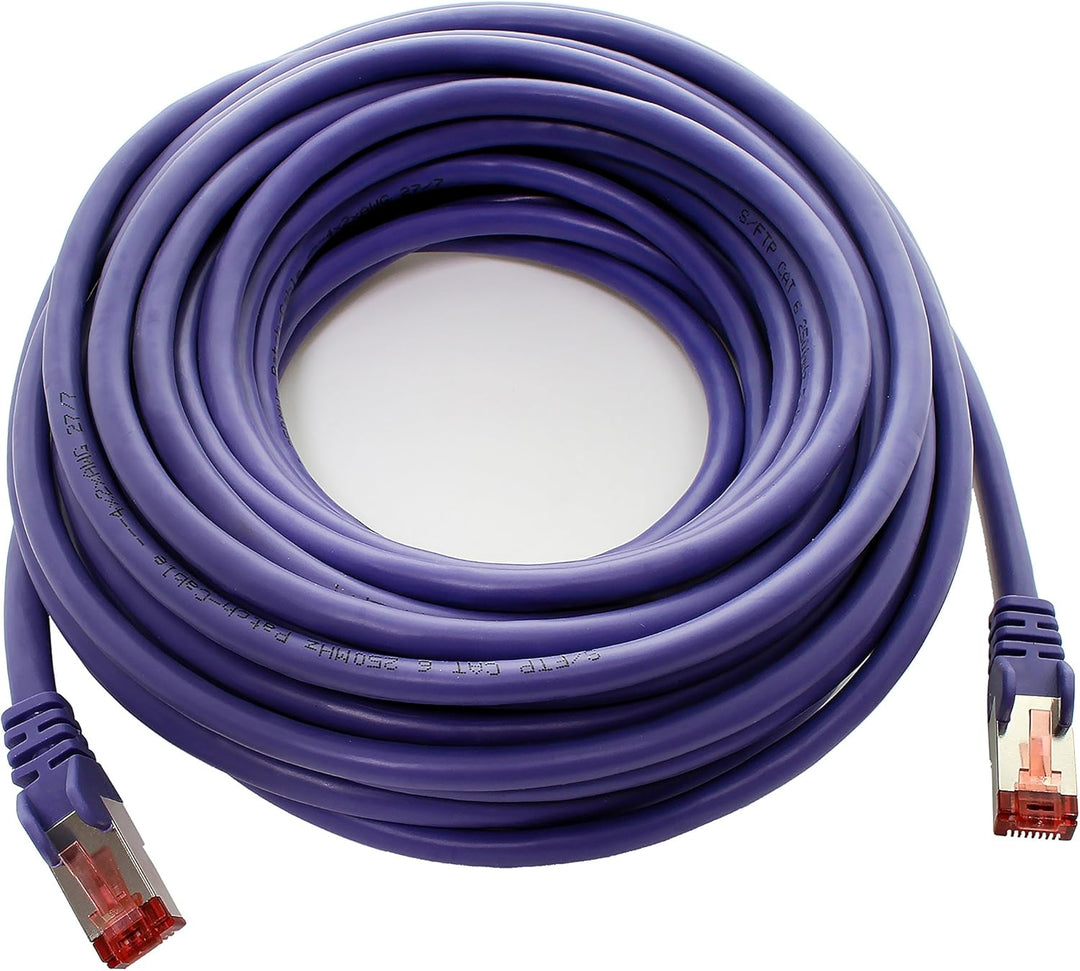 Netzwerkkabel Cat.6 3m violett - 10 x Ethernetkabel Lankabel Cat6 Lan Netzwerk Kabel Sftp Pimf Patch