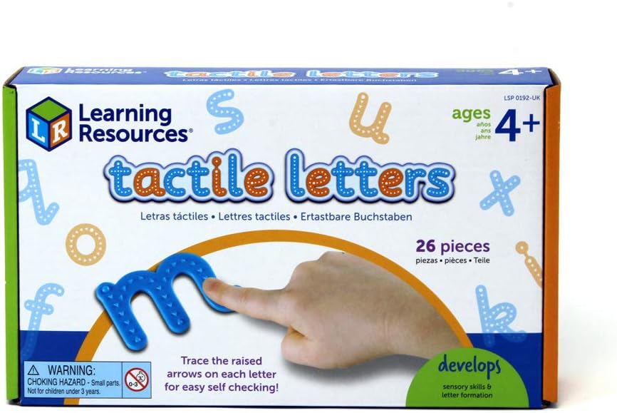 Learning Resources Ertastbare Buchstaben, Set mit 124, ab 4 Jahren, Buchstabenlernen mit Tastsinn, s