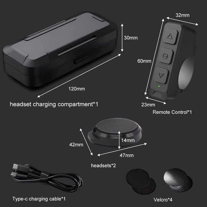 OBEST Motorradhelm-Headset, Bluetooth-Lautsprecher, kabellose Installation mit Fernbedienung, BT5.3