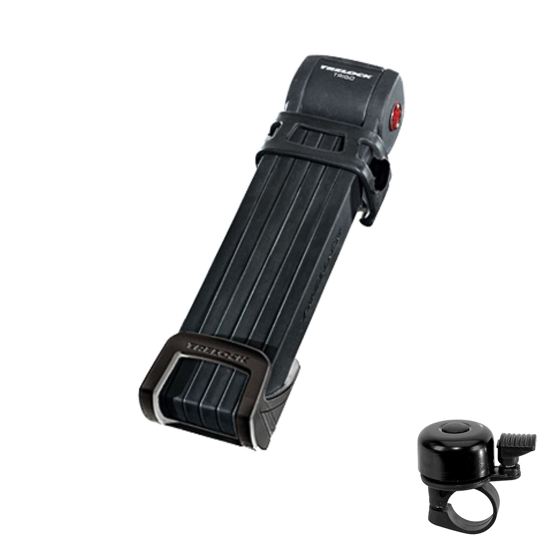 Trelock FS 300 Trigo 85 cm Faltschloss Level 3 Schwarz inkl. Fahrradklingel