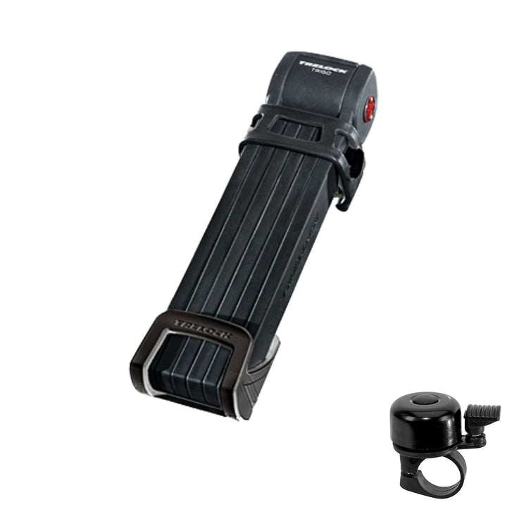 Trelock FS 300 Trigo 85 cm Faltschloss Level 3 Schwarz inkl. Fahrradklingel