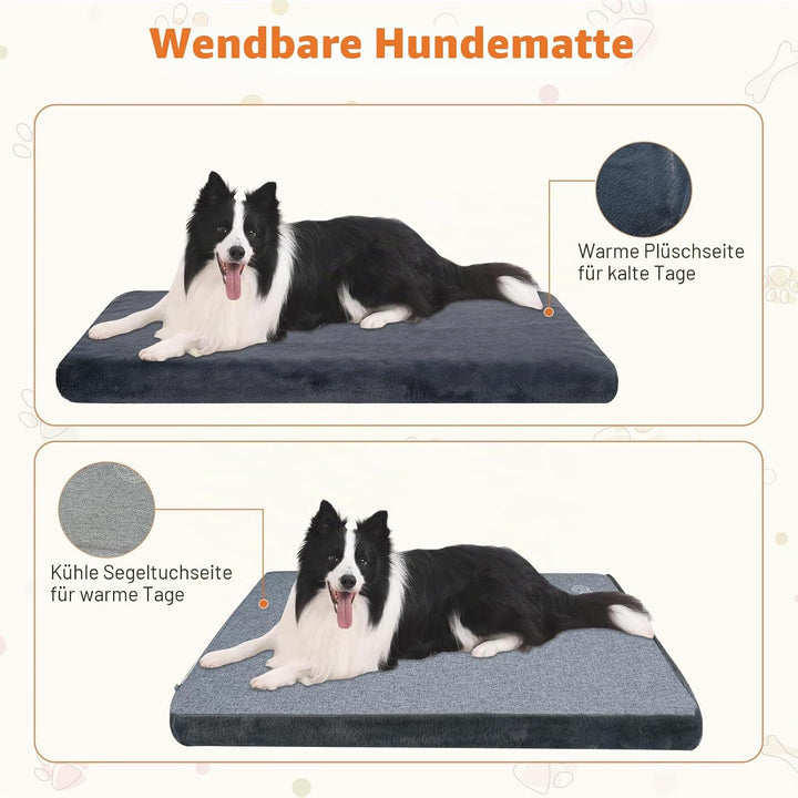 EMPSIGN Hundebett Grosse Hunde Hundekissen waschbar, Hundebett Wasserdicht L 89x56cmx7.6cm, Hundekis