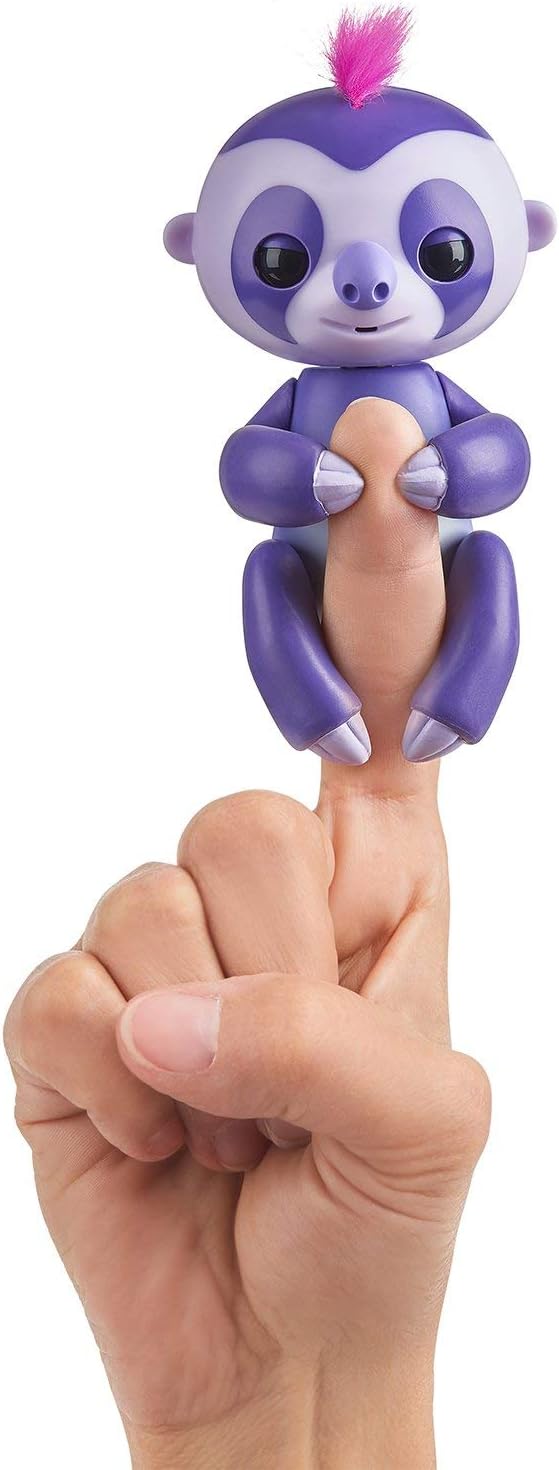 Fingerlings Faultier lila Marge 3752 interaktives Spielzeug, reagiert auf Geräusche, Bewegungen und