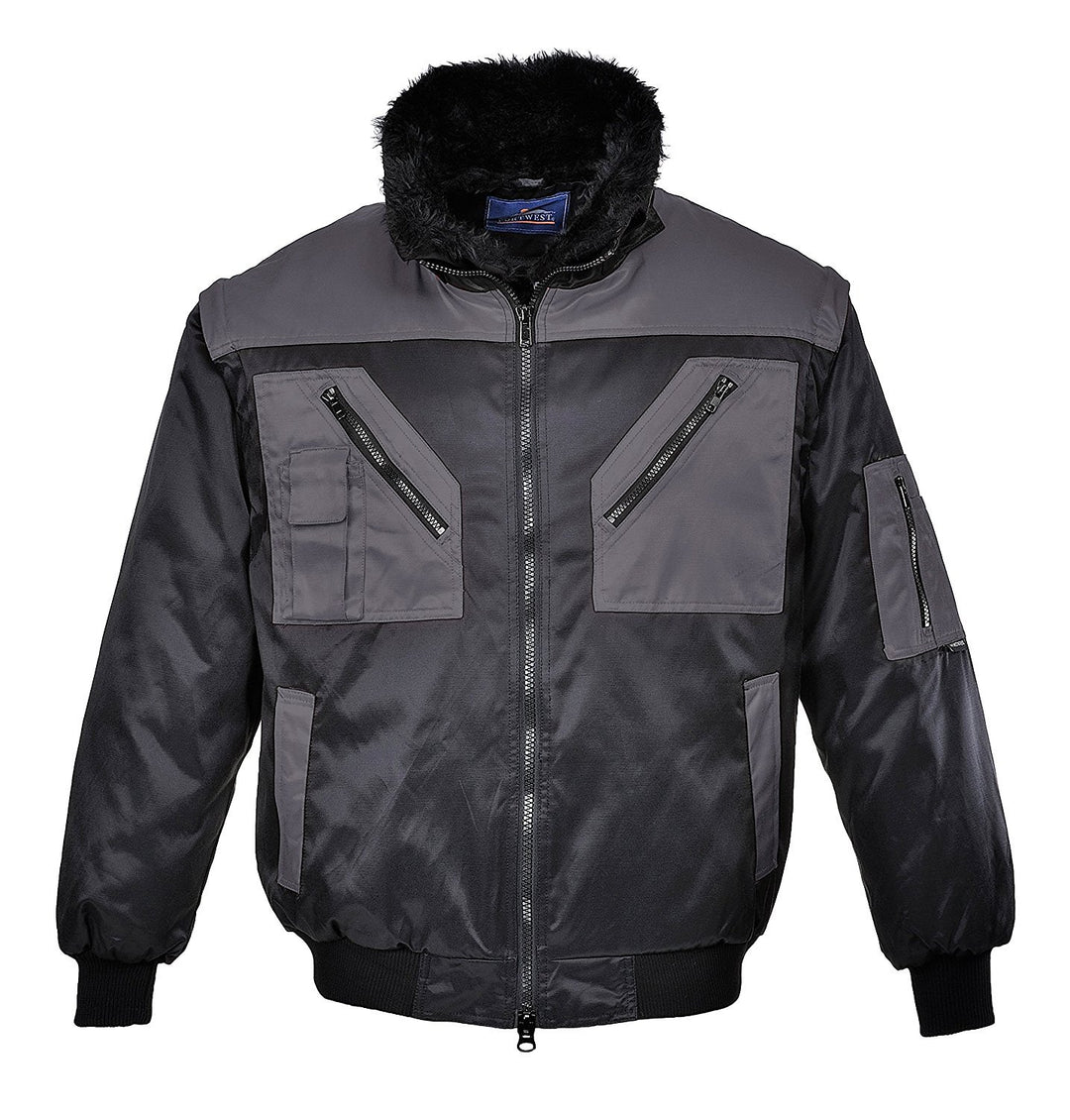 Pilot Jacket 2-Tone, colorBkGrey talla XSmall XS schwarz / grau, XS schwarz / grau