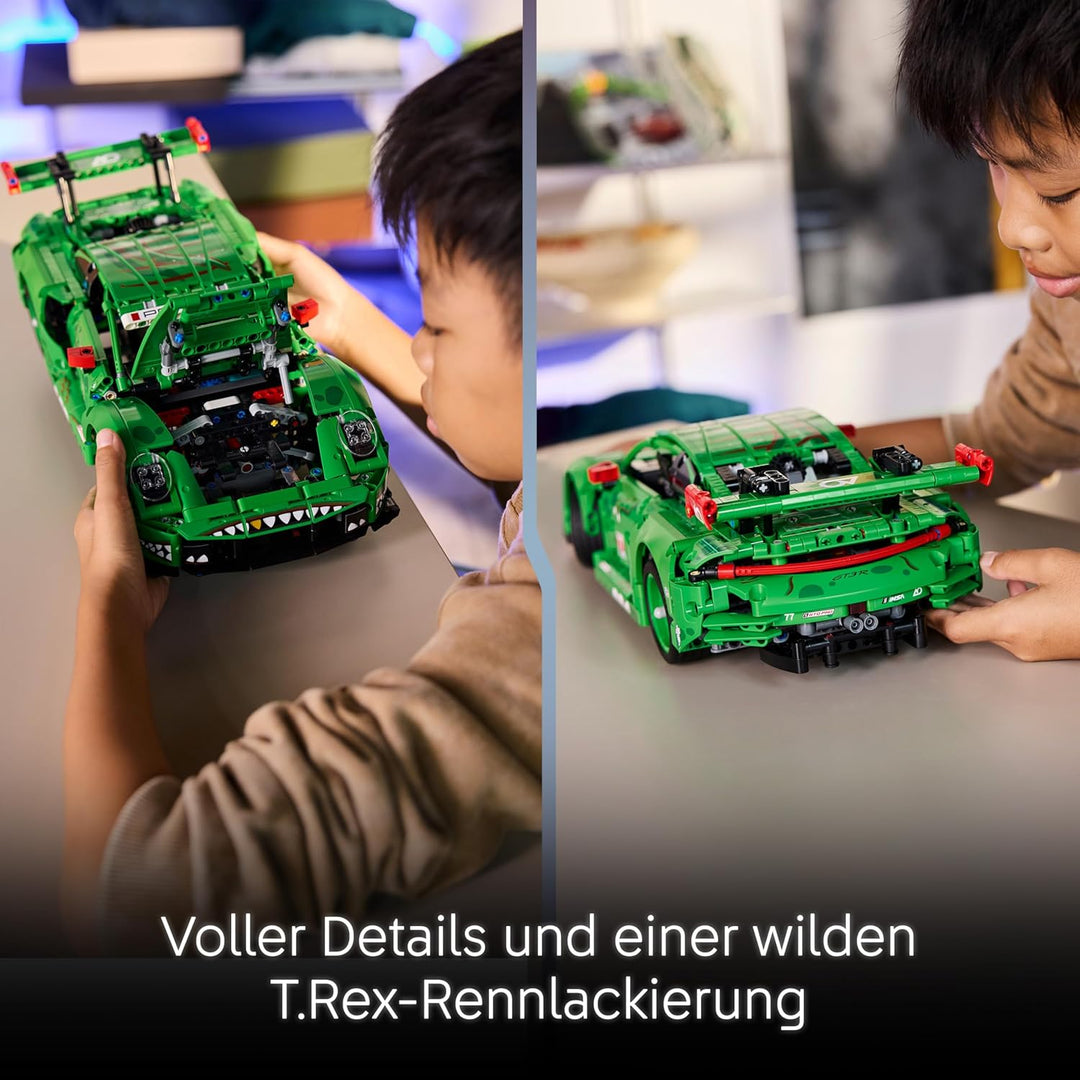 LEGO Technic Porsche 911 GT3 R Rexy AO Racing Rennwagen - Porsche Modellauto - Rennwagen zum Sammeln