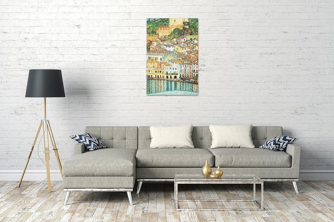 Printed Paintings Leinwand (60x80cm): Gustav Klimt - Malcesine am Gardasee (1913) 60x80 cm, 60x80 cm