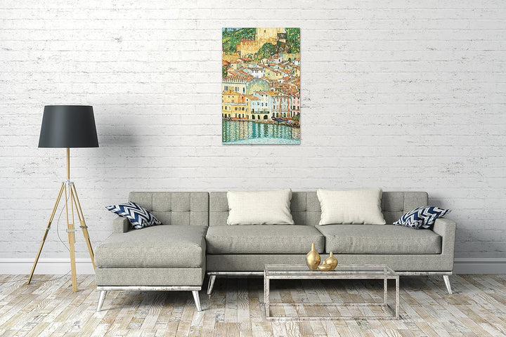 Printed Paintings Leinwand (60x80cm): Gustav Klimt - Malcesine am Gardasee (1913) 60x80 cm, 60x80 cm