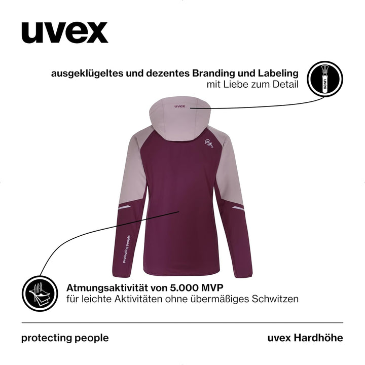 Uvex Hardhöhe - Softshelljacke für Damen - Funktions- & Übergangsjacke - wasserabweisend, atmungsakt