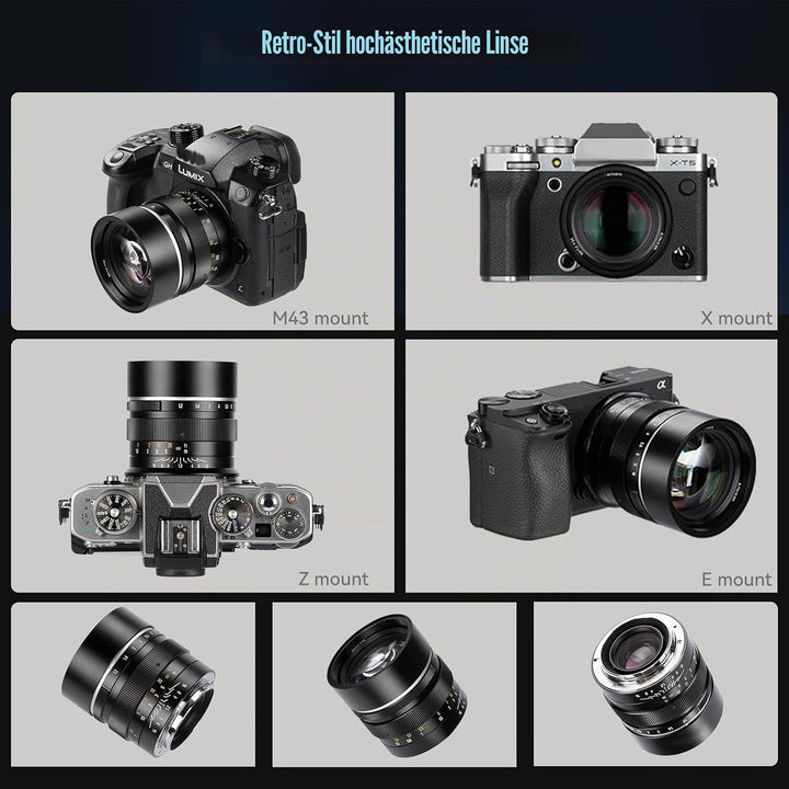 7Artisans 50mm F1.2 für Z-Mount Objektiv, APS-C manueller Fokus, kompatibel mit Nikon Z-Mount ZFC,Z5