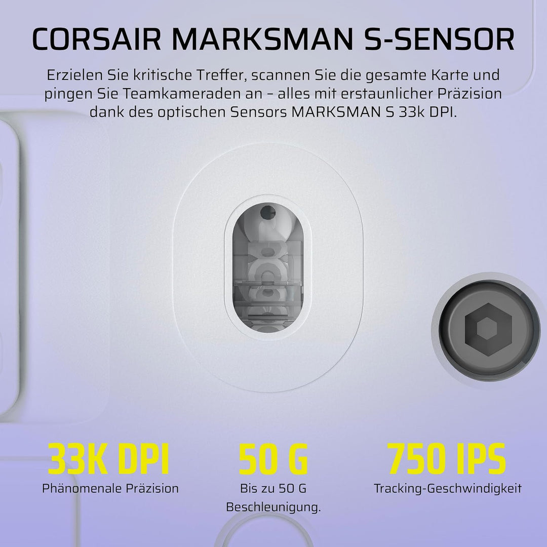 Corsair Scimitar Elite Wireless SE MMO Gaming Maus – 33.000 DPI, 16 Programmierbare Tasten, Einstell