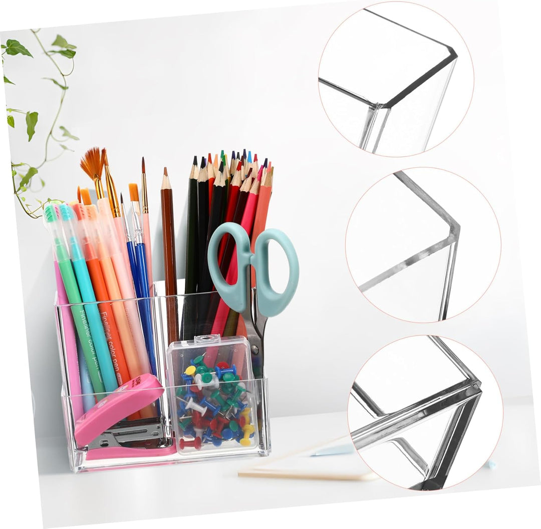 Desktop Kosmetikpinselhalter Clarity Organizer Make-up Pinsel Organizer Klar Stift Becher Schreibtis