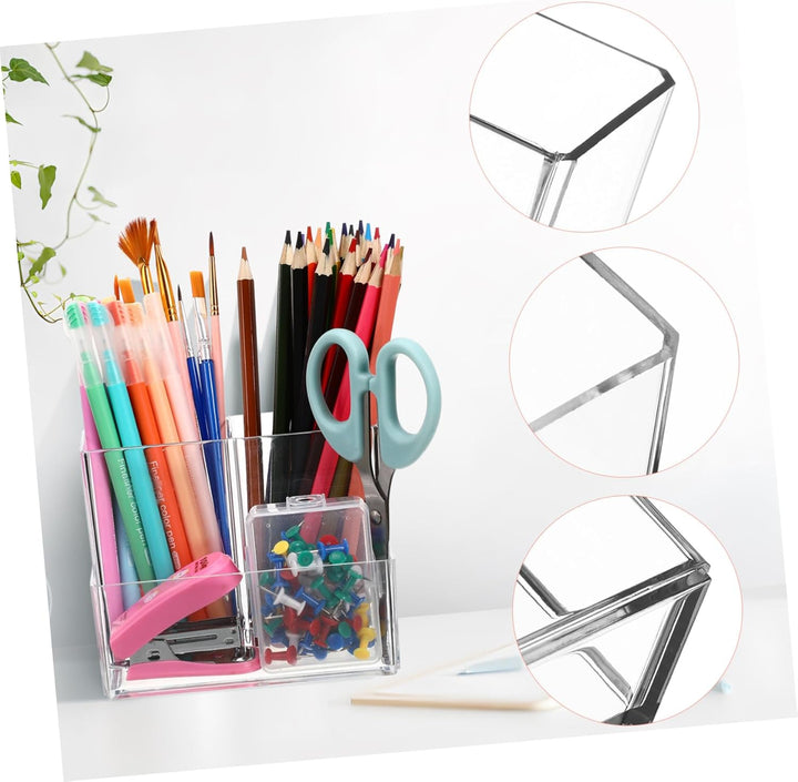 Desktop Kosmetikpinselhalter Clarity Organizer Make-up Pinsel Organizer Klar Stift Becher Schreibtis
