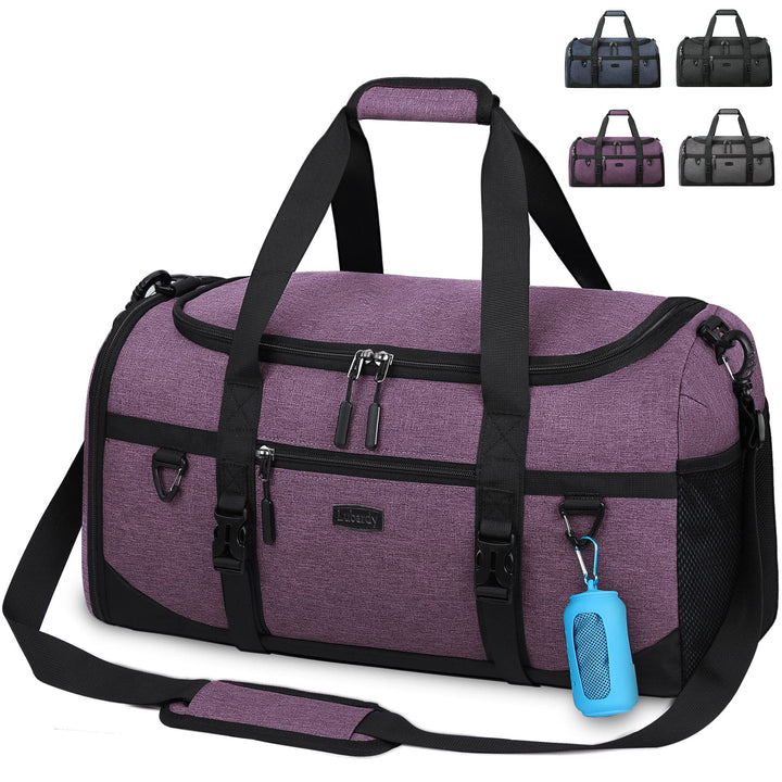 Lubardy Sporttasche Reisetasche Gross 40L Wasserdicht mit Sporthandtuch Schuhfach Nassfach Weekender