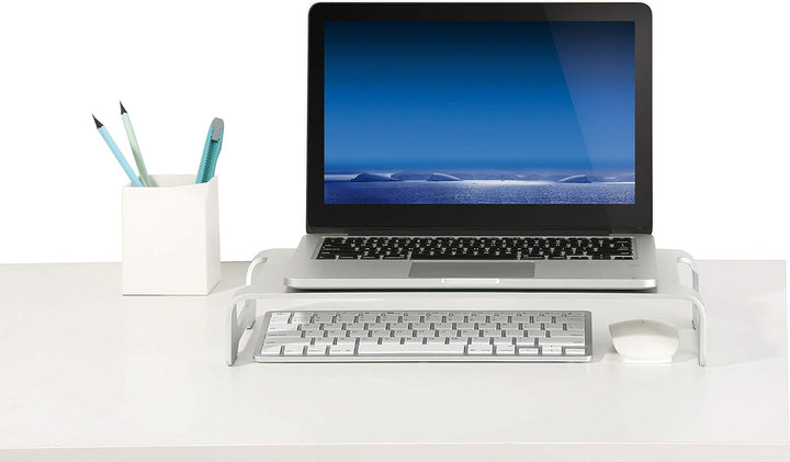 Desq Aluminium Monitorständer | Höhe 60 mm | Schlankes Design, Silver, 1490