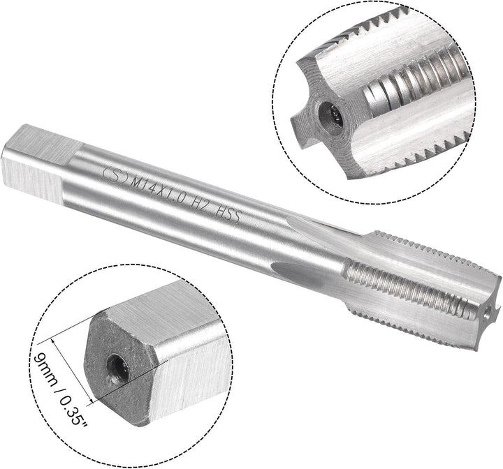 sourcing map Gewindebohrer M14 x 1mm Gewindebohrer mit Legierungswerkzeug