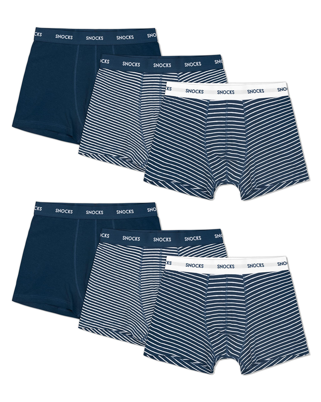 Snocks Boxershorts Herren Bio Baumwolle (6er Pack) Unterhosen Herren ohne einschneidenden Gummibund